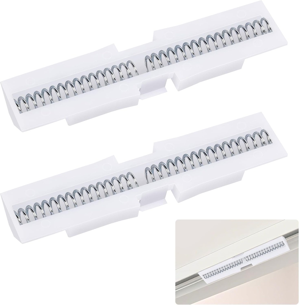 2 Pcs Bi-Fold Door Slide Guide,ABS Bifold Door Spring Slide Rail,White Bifold Closet Door Slide Guide for Top Mount Protect Doors Track