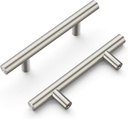 Hickory Hardware 10 Pack Kitchen Cabinet Handles, Drawer Pulls for Doors & Dresser Drawers, Hardware for Bathroom, 3 Inch Hole Center, Satin Nickel, Heritage Collection