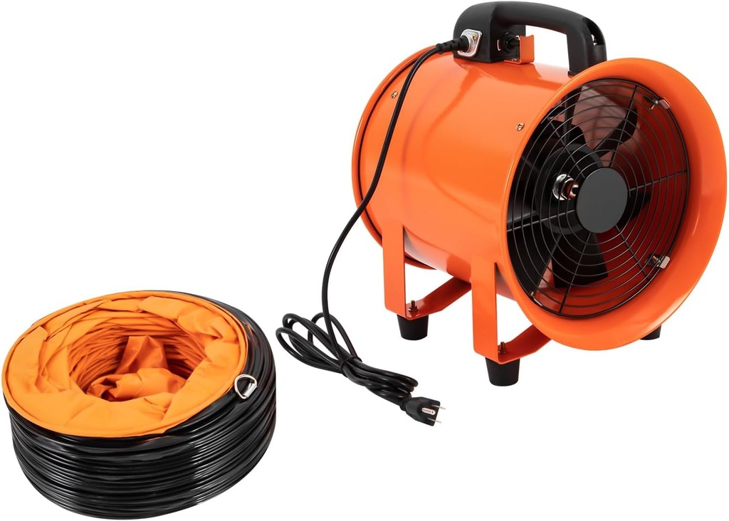10 Inch Utility Blower Fan,Portable Ventilation Fan,Industrial Portable Air Blower Ventilator,Portable Exhaust Fan For Cooling, Ventilating, Odors, Dry Wet Area At Commercial