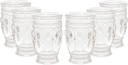 Simple Elements Vintage Wine Glass Set Glassware for Home, Events, Weddings, Parties 3" W x 5" H 10oz Set of 6 Clear
