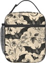 Gothic Bat Polyester Lunch Box for Kids Teen,Vintage Reusable Thermal Lunch Bag for Adult Women,Goth Insulated Tote Cooler Bags for School, Work, Picnic,Travel,Classic Halloween Design