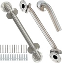 2 Pack Grab Bars for Bathroom, 24 Inch Chrome Stainless Steel Shower Grab Bar, 304 Stainless Steel Safety Grab Bar for Bathtubs and Showers, 500lbs Support Shower Bar for Seniors for Christmas Gifts