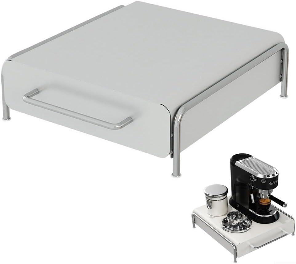 Coffee Pod Holder Drawer - Capsule Storage Organizer Tray Counter Container - Fits Standard Sizes Of Pod And Capsules Desktop Tea Bag Storage Box Coffee Machine Base Drawer Rack(L)