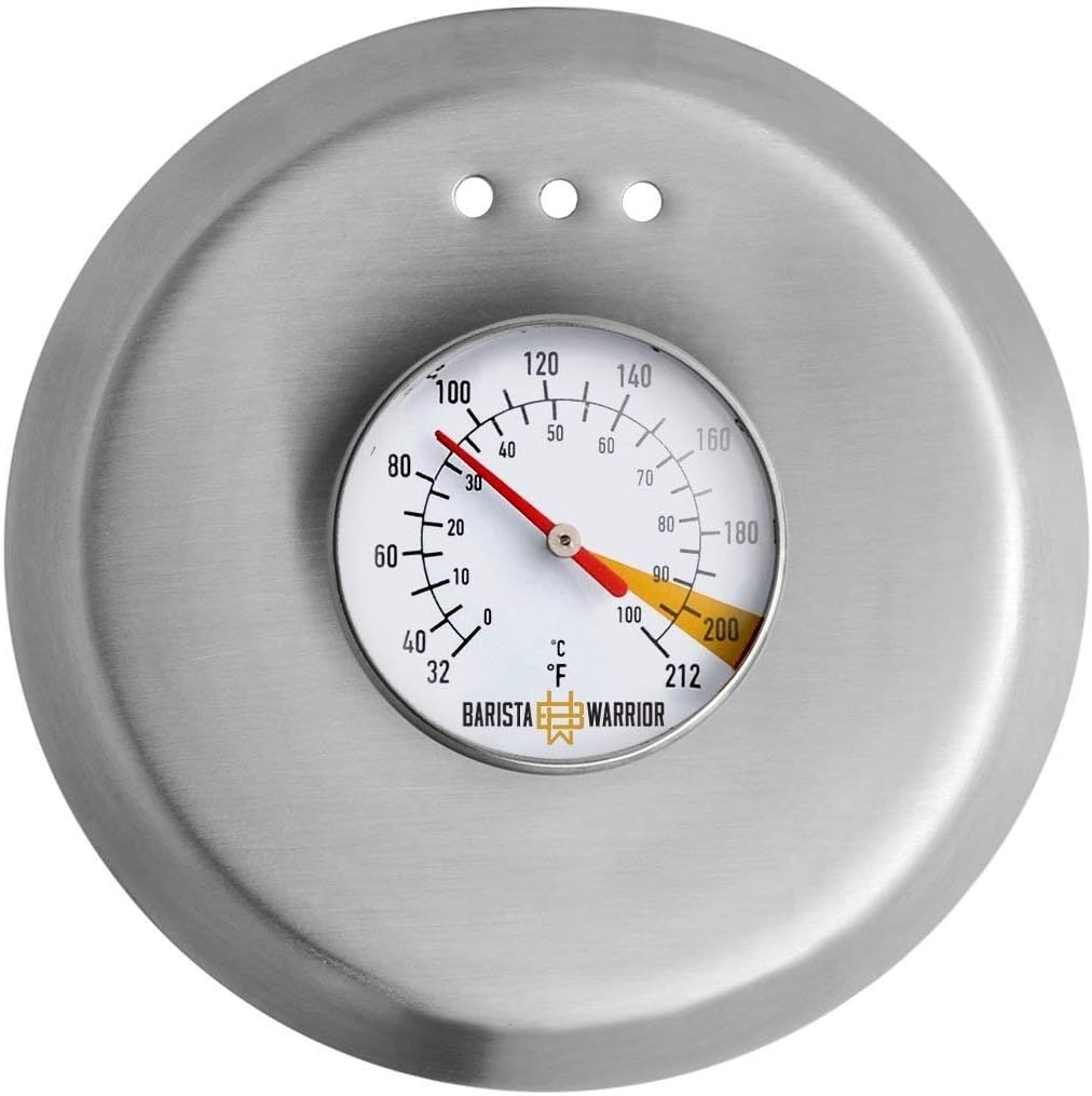 Barista Warrior Stainless Steel Thermometer Replacement Lid for Pour Over Kettle - Coffee Maker/Brewer Accessories - Coffee Bar & Kitchen Appliances