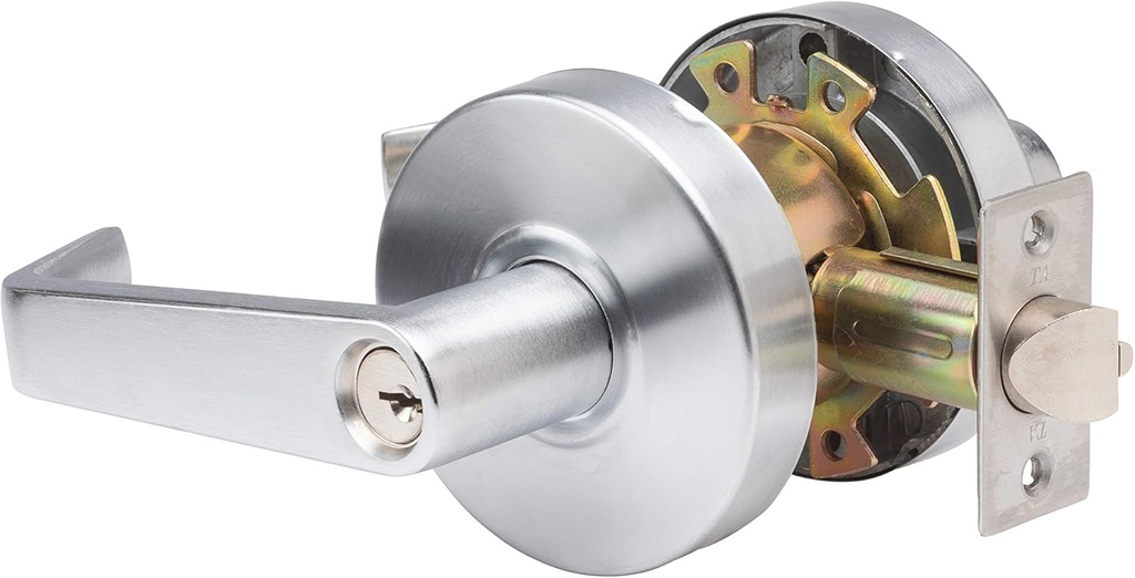 Trans Atlantic DL-LSV53-US26D Saturn Series Entry Cylindrical Grade 2 Lever Set, Brushed Chrome