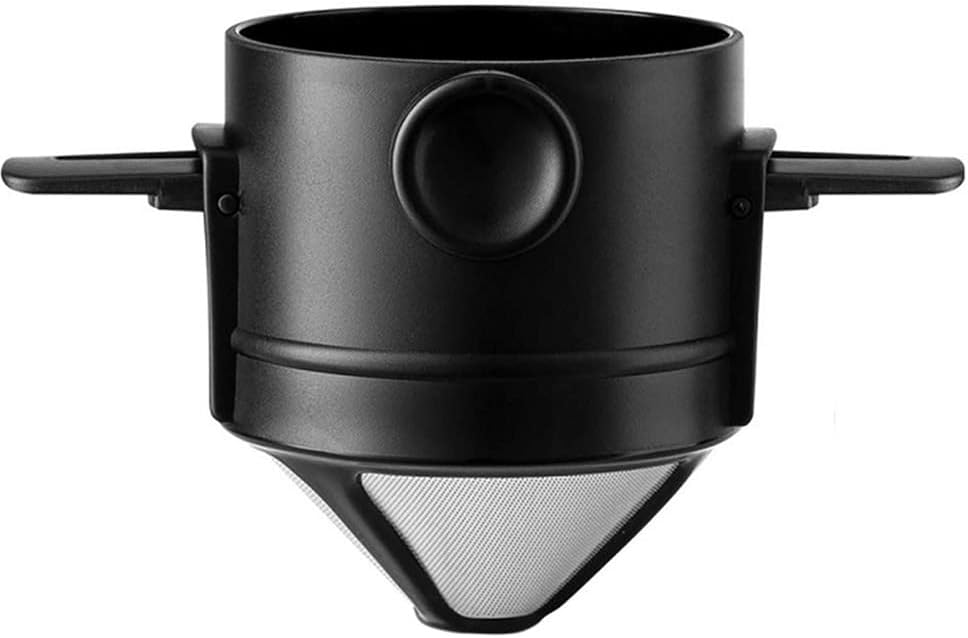 Portable Pour Over Coffee Maker 1-2 Cup, Stainless Steel Portable Coffee Filter, Reusable Mug Coffee Dripper Filter for Home Office Travel