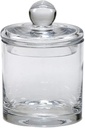 Creative Gifts International Lead-Free Crystal Biscuit Barrel, Glass Cookie Jar, 3" Diameter, 5" Height, Gift Box Included