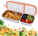Stainless Steel Snack Containers with Lids, Reusable Condiment Storage Box, Divided Food Storage for School, Home, Travel, Multiple Compartment Leak-Proof Box (‎2 Compartment)