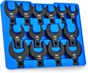 Orion Motor Tech 14 Piece Jumbo Crowfoot Wrench Set, SAE Crows Foot Wrench Set for 1-1/16" to 2" Flare Nuts for 1/2" Drive Rachets & Extenders, Blackened Cr-V Steel Crowfoot Wrenches with Carry Case