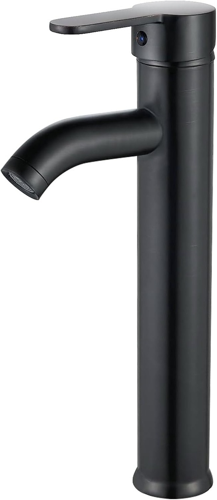 gotonovo Lavatory Vanity Tall Tap Oil Rubbed Bronze Single Hole Bathroom Vessel Sink Faucet Single Lever Handle with Curved Spout Bathroom Sink Faucet Deck Mounted