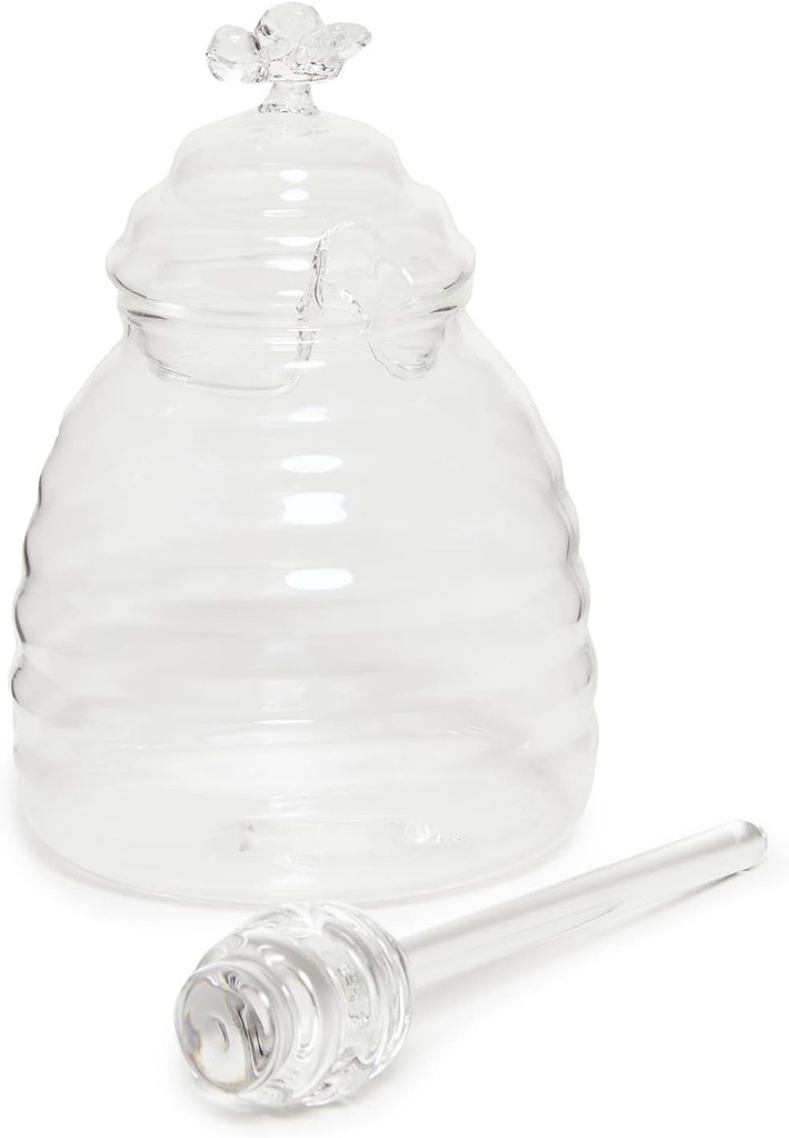 Two's Company 51359 Honey Pot with Honey Comb, Clear