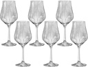 Bohemia Tulipa Optic Red Wine Glasses Crystal Glass 450 ml Set of 6