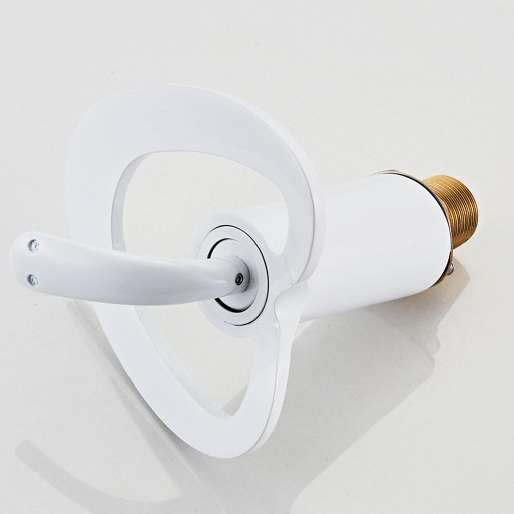 Bathroom Taps, Modern Simple White Waterfall Basin Taps Single Handle Bathroom Sink Taps Deck Mount Brass Taps for Bathroom Sink Basin Mixer Tap for Kitchen or Bathtub