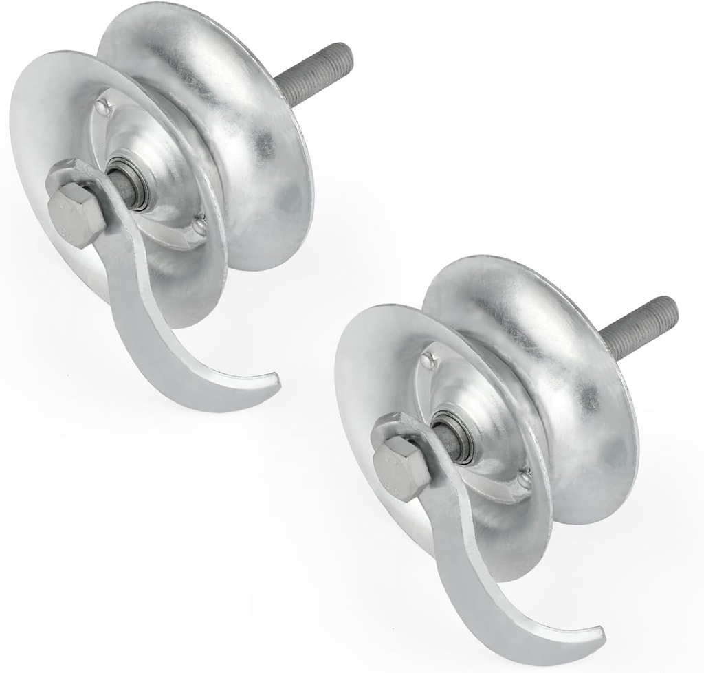 2 Pack Sliding Gate Rollers 5" Steel Pipe Track Roller Galvanized for 1 5/8" Pipe Track (Pack of 2)