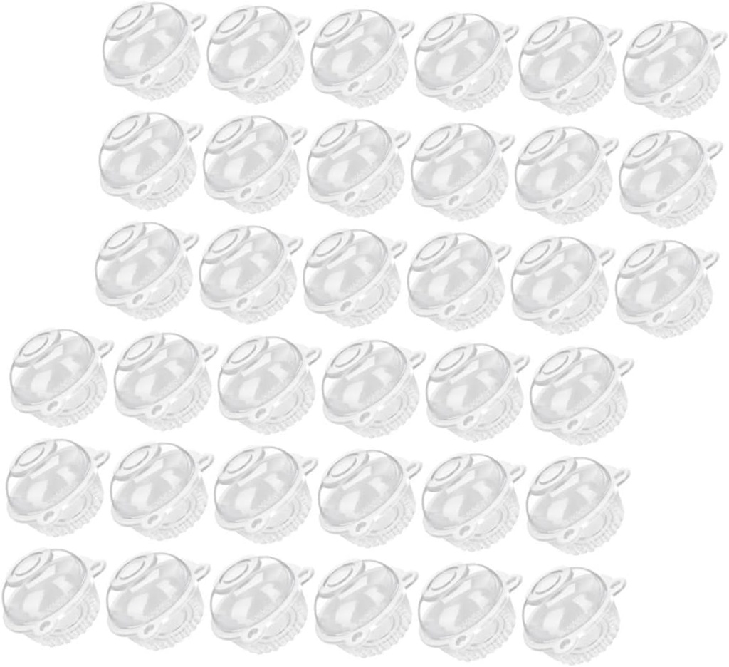 Zerodeko 100pcs Cake Boxes Dome Lids Disposable Cupcake Holders for Muffins Individual Dessert Containers for Parties and Events