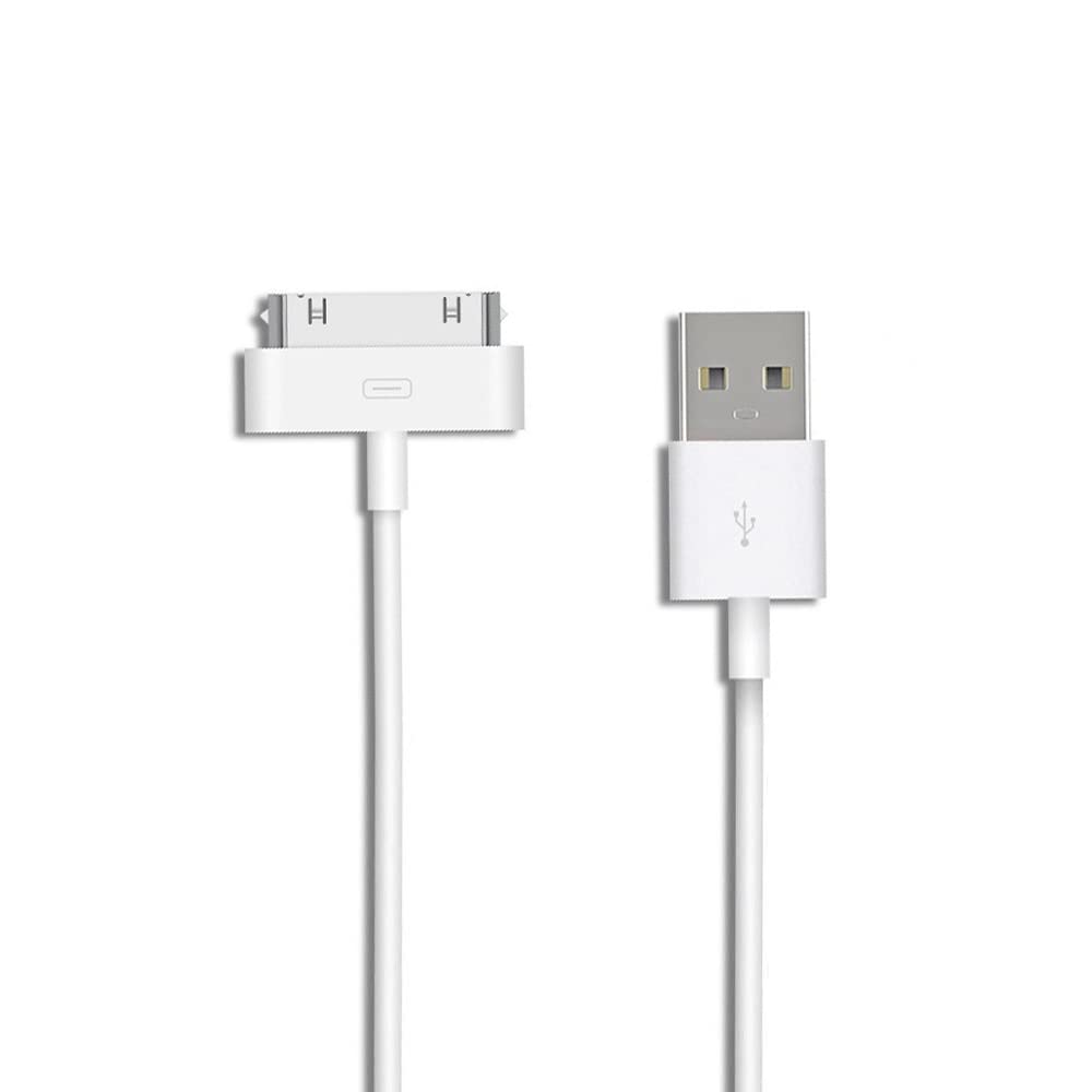 30 Pin Charger Cable Compatible with iPhone 4/4s, iPad 1st/2nd/3rd Gen, iPod Touch/Nano Classic, USB Sync & Charge Cord (1-Pack)