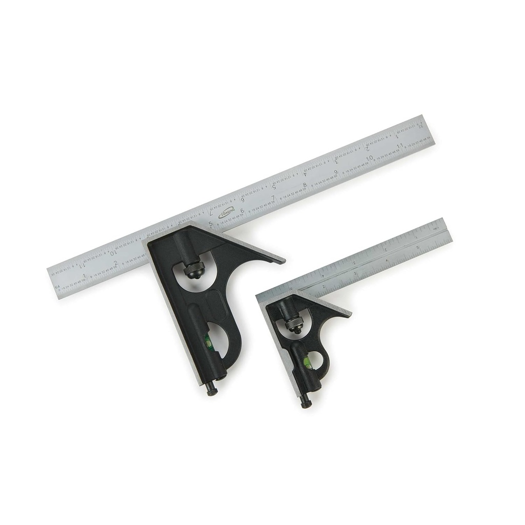 iGaging Combination Square Set 6" & 12" 4R Steel Blade High Precision