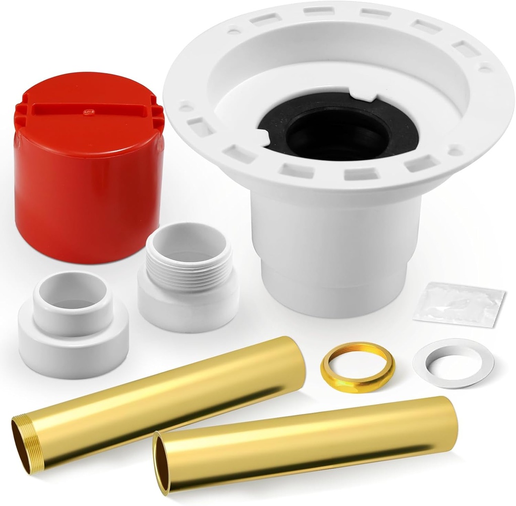 Freestanding Tub Drain, Freestanding Bathtub Drain With PVC Adapter And Brass Pipes, Connects To 1-1/2”And 2” PVC Drains, Freestanding Tub Drain Kit For All Freestanding Bathtubs