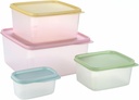 Food Storage Containers with Lids Set of 4 - 5oz, 16oz, 27oz, 84oz Leakproof Airtight Food Storage Containers – Non-BPA Transparent Plastic Containers for Food – Space Saving Nesting Design