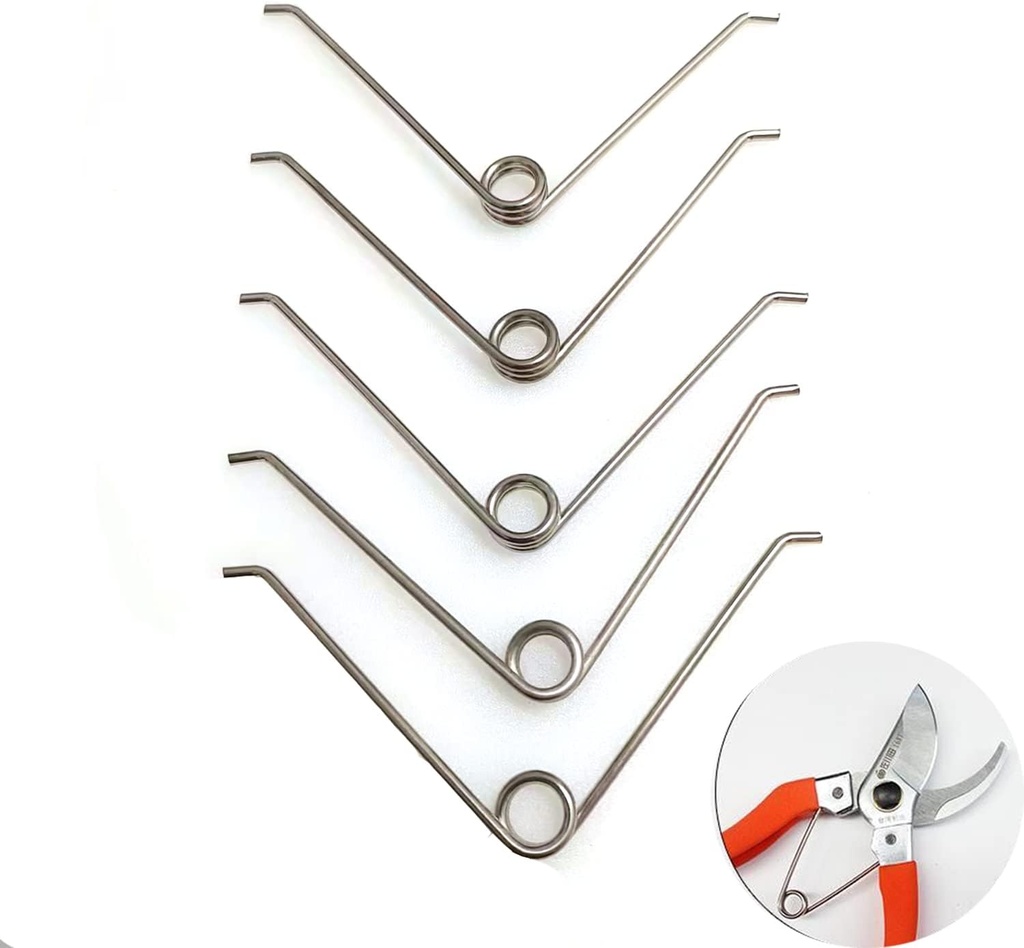 5pcs Compression Spring Stainless Steel Small Torsion Spring V Shape Torsional Spring for Repair Woodworking DIY ,Pruners, Trimming Scissors