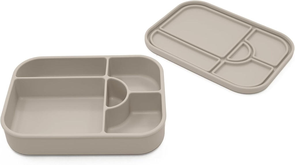 nouka Bento Lunch Box - Large Size | 5-Sealed Leak Proof Compartments | Made of Food Grade Silicone | Dust