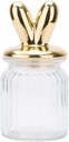 1pc Rabbit Ear Sealing Jar Cute Kitchen Storage Container for Snacks Ingredients and More Glass Food Storage Jar with Unique Decor for Home Organization