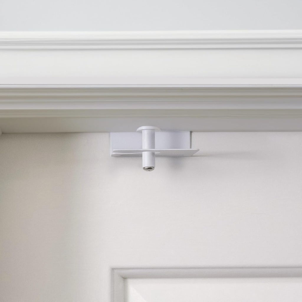 GlideLok 1 Pack Child Safety Door Top Lock | Access Lock from Either Side of The Door | for Interior & Exterior Doors | Metal Child Proof Door Lock (Not Plastic Like Others)