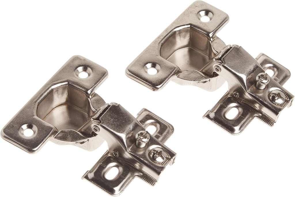 Franklin Brass (2-Pack) 35mm Cabinet Hinges 100 Degree 5/8' Overlay for Kitchen/Cabinets/Cupboards/Furniture Doors, Concealed, Nickel Plated H811SMV-NP-C