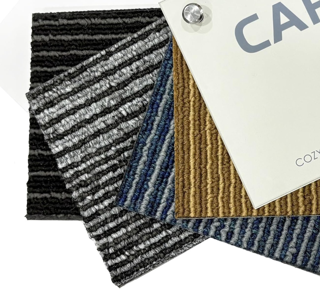 LOFO Carpet Tiles Sample Booklet, 4" x 4" Squares Carpet, PVC Backed 0.13" Pile Height Seamless Appearance (Sample-Ho, Booklet 4"*4")