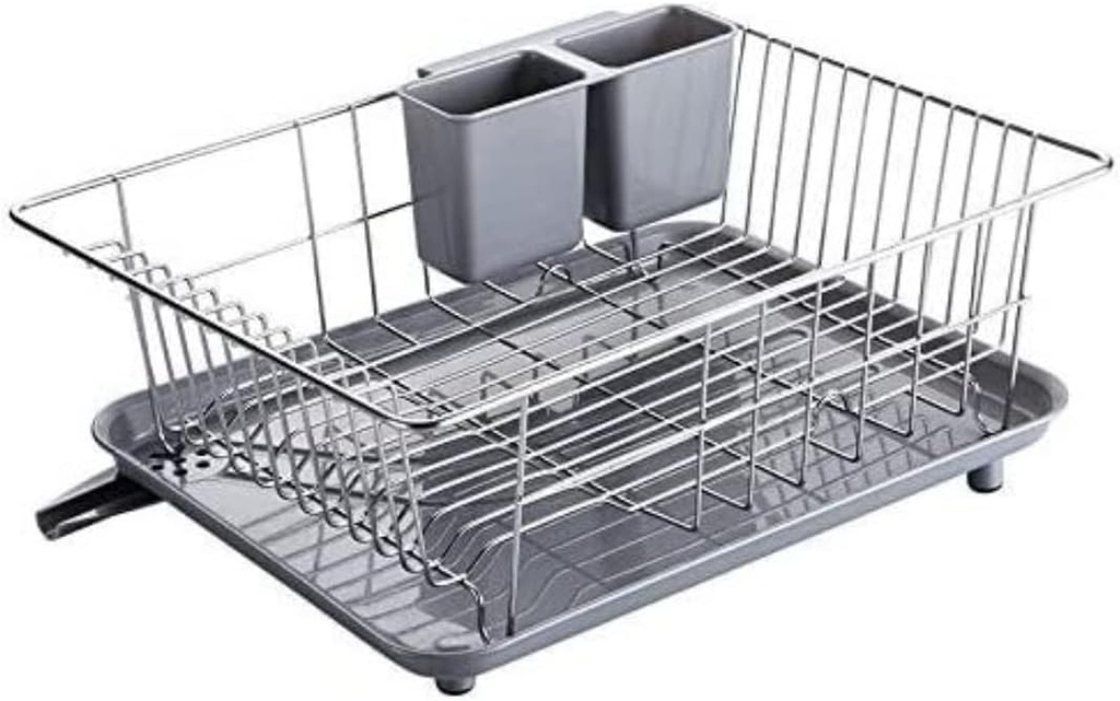 Space Saving Dish Rack Stainless Steel Dish Rack Kitchen Drying Dish Rack Sink Drain Holder Cutlery Drainer Storage Plate Organizer Shelf Dish Drying Rack