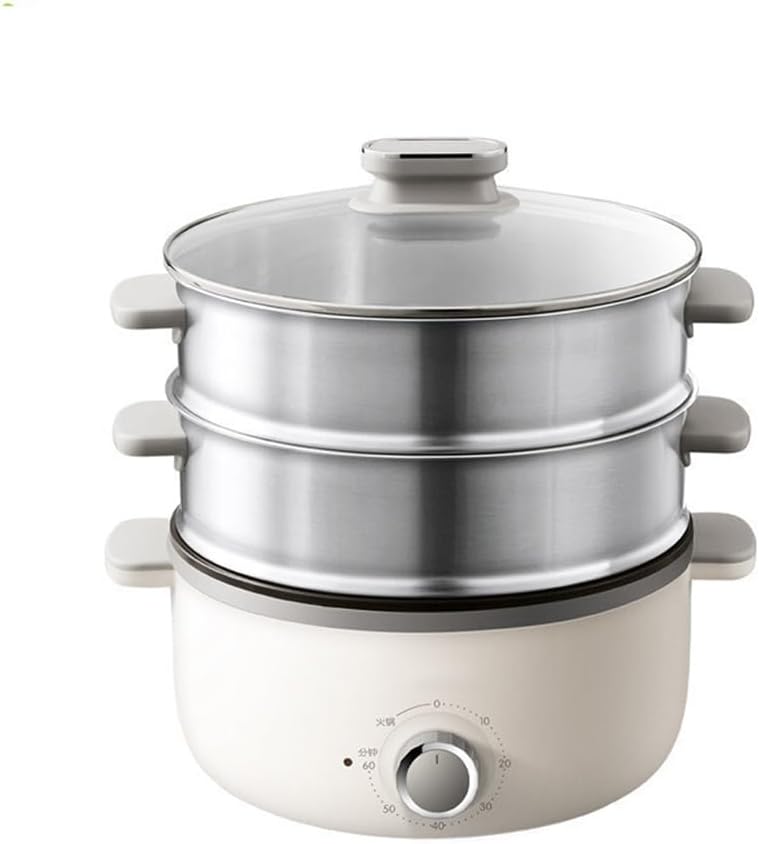 Electric Steamer Multi-Functional Layer Large Capacity Steaming Stainless Steel Steamer Electric Hot Pot