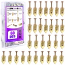 60 Pcs Self Drilling Drywall Anchors 3 Sizes Screw Anchors Kit, No Drill and Holes in Wall, for Gypsum wallboard, Dry Wall, for Hang Wall Lights, Picture Frames, Curtains, Clocks