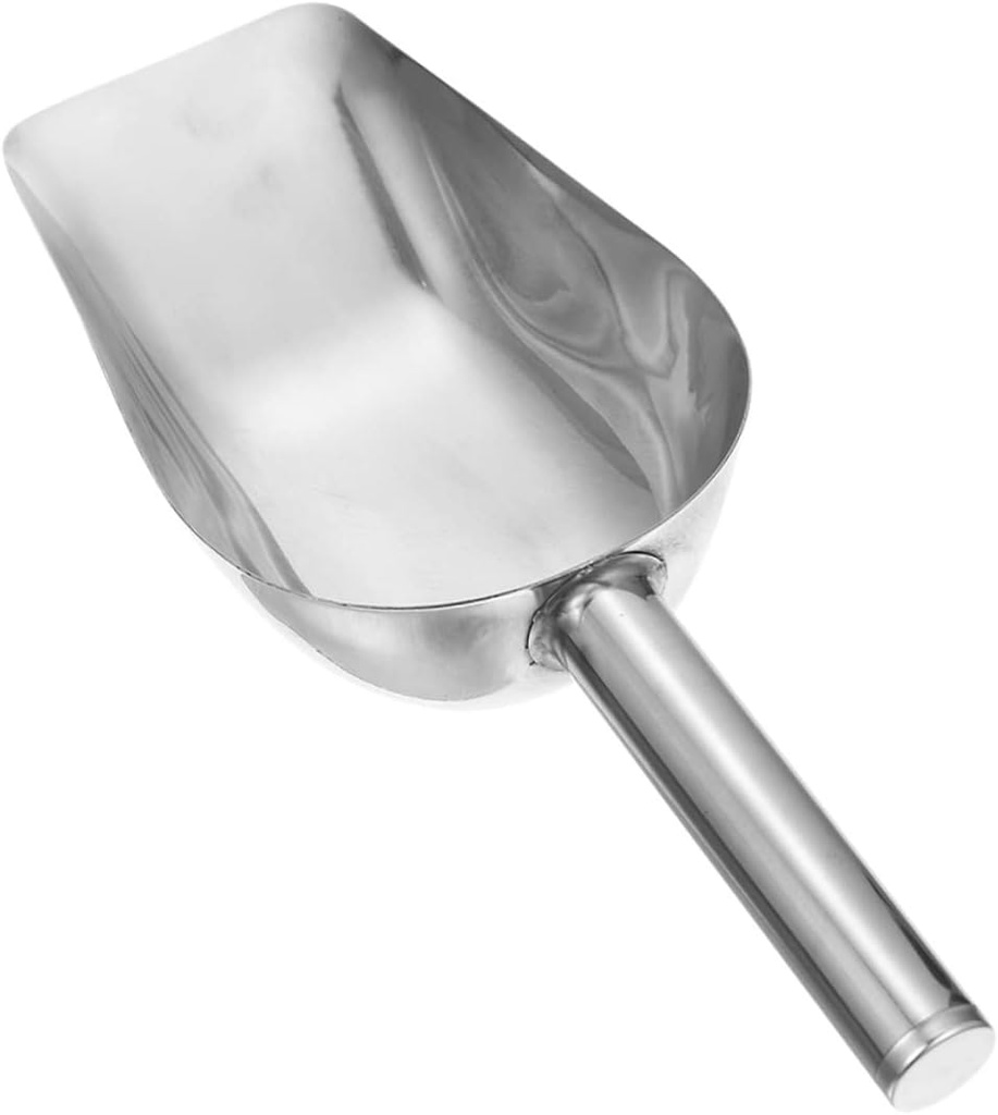 Stainless Steel Multipurpose Ice Scoop for Flour Grains and Food Corrosion-resistant Shovel for Kitchen and Bar Use Compact Design for Ice Cubes and French Fries
