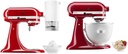 KitchenAid Shave Ice Attachment, KSMSIA, White, 4 Molds and KitchenAid Ice Cream Maker Attachment Stand Mixer, 2 Quart, White