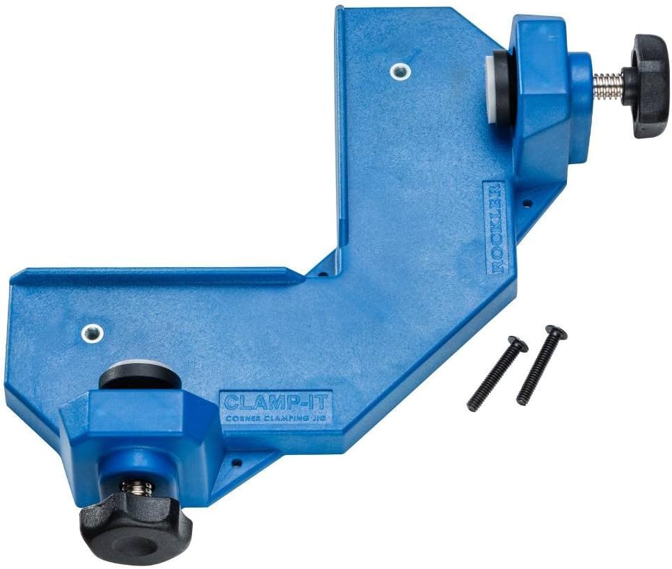 Rockler Clamp-It Corner Clamp Jig - Glass-Filled Polycarbonate Woodworking Clamps - Corner Clamps to Hold Panel Parts Together - Right Angle Clamp for Fastening Work - Woodworking Tools