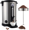 20L Coffee Urn Stainless Steel Double-Wall, 100-Cup Commercial Coffee Maker with Keep-Warm Function, Coffee Pot for Events, Offices, Parties, and Catering