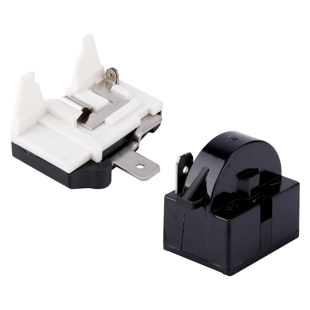 QP2-4.7 Starter Relay, 1 Pin Refrigerator Starter Relay with 6750C-0005P Refrigerator Overload Protector QP2-4r7 Relay Replacement Parts for Mini Fridges Coolers LG Refrigerator Compressor