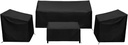 Patio Furniture Covers,Outdoor Furniture Cover Waterproof,Patio Furniture Set Covers for 4 Piece Outdoor Conversation Set,Patio Covers Set-XX-Large (Black)