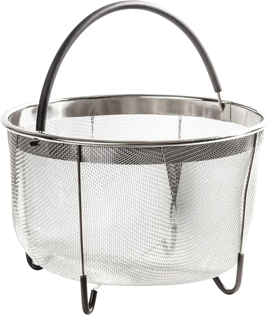 Instant Pot Accessories Steamer Mesh Basket Stainless steel Good for cooking, boiling and frying Eggs, Vagetables and pasta, Fits a 8 quart pressure cooker (8QT)