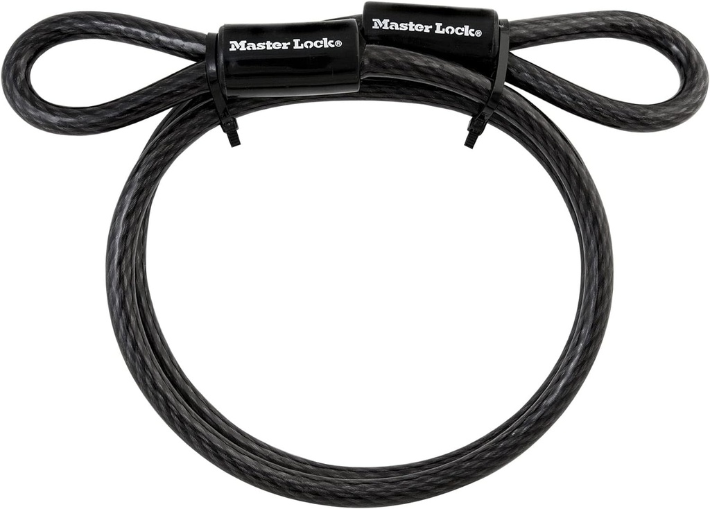 Master Lock Cable, Steel Cable with Looped Ends, 4 ft. Long, 85DPF