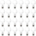 24 Pack 8W Daylight Light Bulbs White 5000K, 8 Watt Efficient Non-Dimmable Led Bulbs, A19 Standard Bulbs, E26 Base, 800 LM, Equivalent 60 Watt Light Bulbs for Living Room, ETL/UL Listed