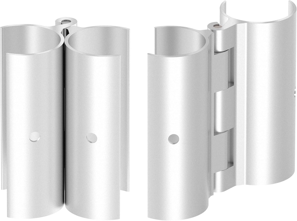 2 Pack Aluminum Snap-On Hinge for PVC Doors Vents or Gates,Perfect for Door Hinges for 3/4 PVC ?OD of 1"