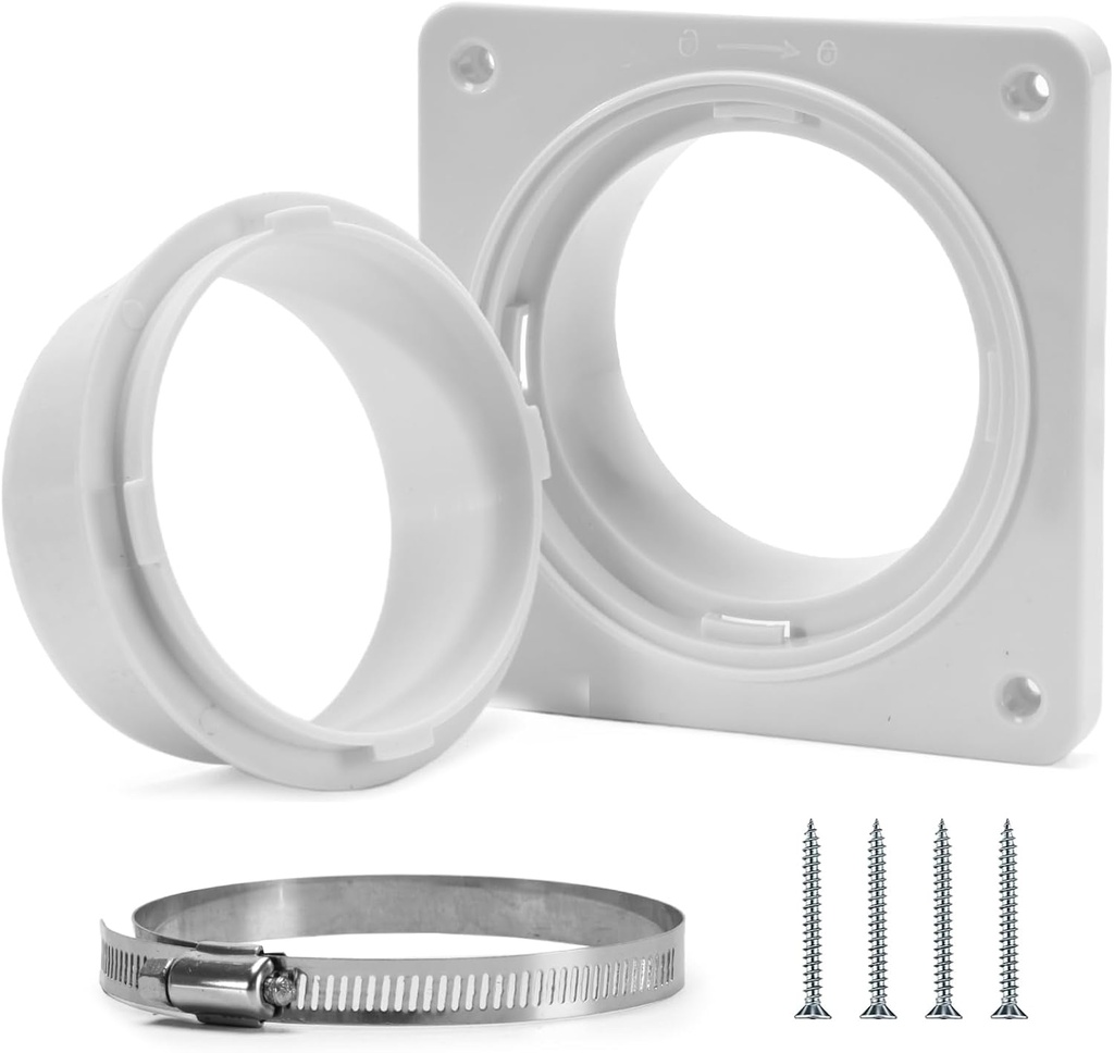 VIWINVELA Dryer Vent Hose Connector Kit - Dryer Vent Wall Plate - Dryer Duct Connector Wall Vent with Quick Connect & Disconnect Dryer Dock Connector (Dryer Vent Connector)
