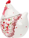 BESTOYARD Easter Ceramic Cookie Jar Holiday Candy Jar Hen Shaped Food Storage with Airtight Lid for Easter Cookies Candy Snacks Crackers Chips, 19.5x16.2cm, GKTW29H3616Q1O