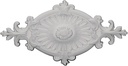 Ekena Millwork CM23RO1 23 1/2" x 12 1/4" x 1 1/2" Quentin Ceiling Medallion, Primed