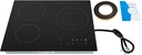 Electric Ceramic Cooktop, Electric Cooktop, 3 Burners Radiant Electric Stove Top with Timer, Sensor Touch Control for Kitchens, Cabins, Offices, Hotels, Restaurants,2600W 110V