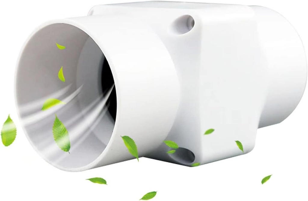 Ventilation Exhaust Fan 2 Inch Inline Duct Fan 22 CFM Fan Booster 6W Round Exhaust Inline Blower Fan for Grow Tent, Greenhouses, Basements Or Kitchens (Normal Power 50/50MM)