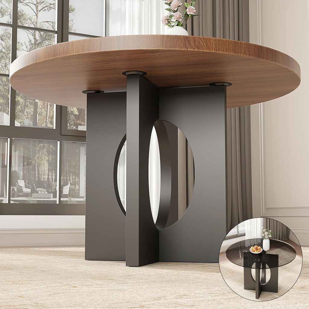 Heavy Duty Dining Table Base, 30 Inch Metal Table Leg, Modern Reinforced Steel Office Table Base, Glass, Wood and Marble Table Tops are All Adaptable