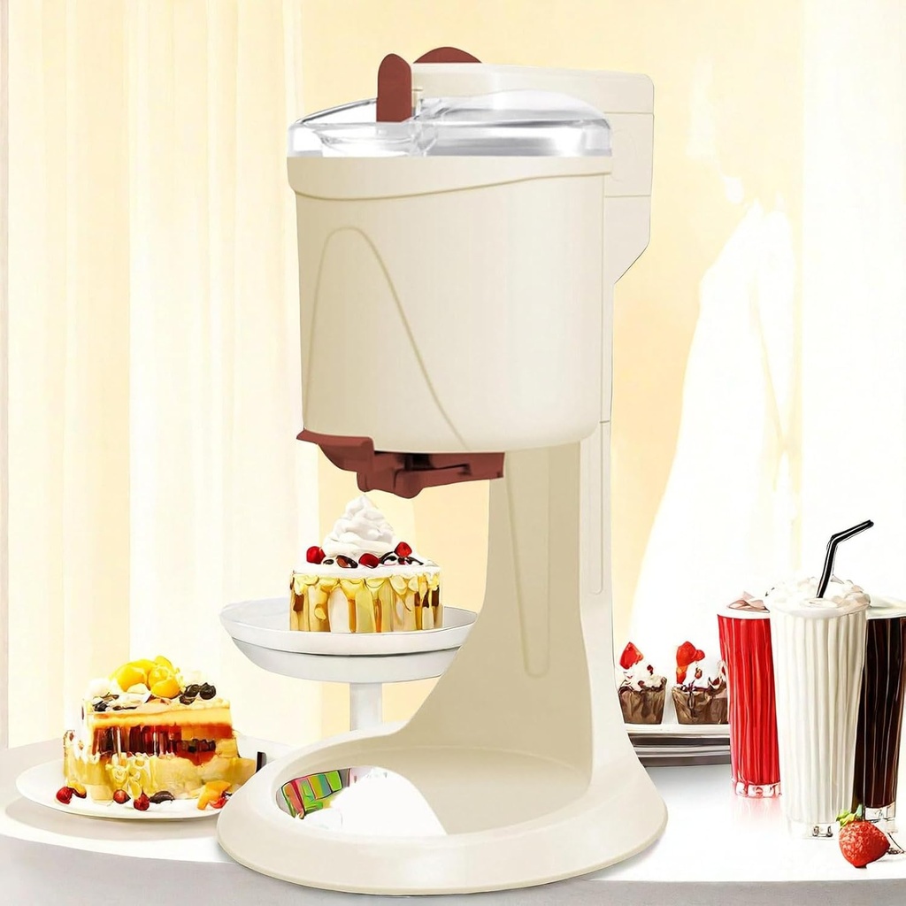 1L Household ice Cream Maker, Soft ice Cream Machine for Home DIY Soft ice Cream, Easy to Clean, Easy to use, Mini Fruit Soft ice Cream Machine for Home, bar, Cafe,220V