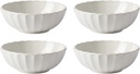 Lenox 894194 French Perle Berry All-Purpose Bowls, Set of 4, White, Christmas Drinkware, Holiday Hosting